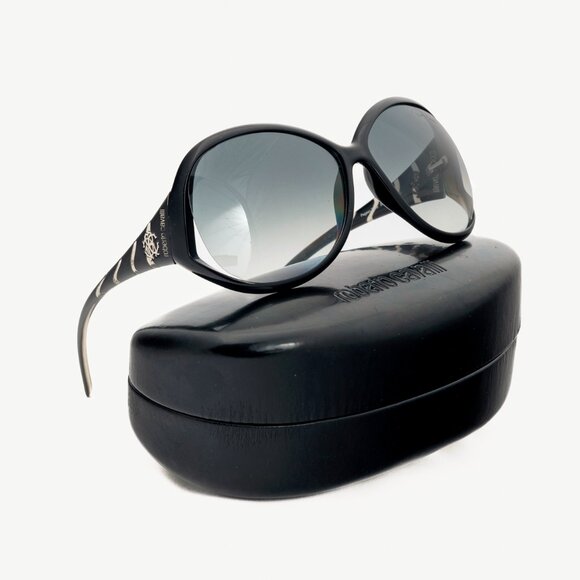 Roberto Cavalli Pegaso 338S Black Striped Butterfly Sunglasses - Picture 10 of 10